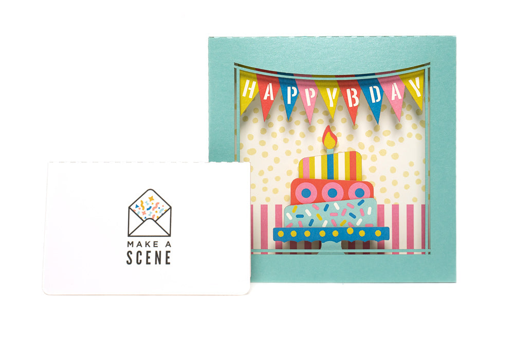 Amazon.com : Skycase 3D Birthday Card,[1 PACK] Handmade Paper Happy Birthday  Pop Up Card with Envelope Postcards and (Mini) Message Card for Friends,  Kids, Parents, 3D Star Cake Card : Office Products